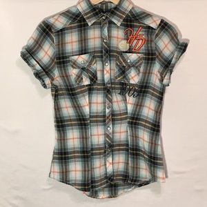 Harley Plaid Pearl Snap